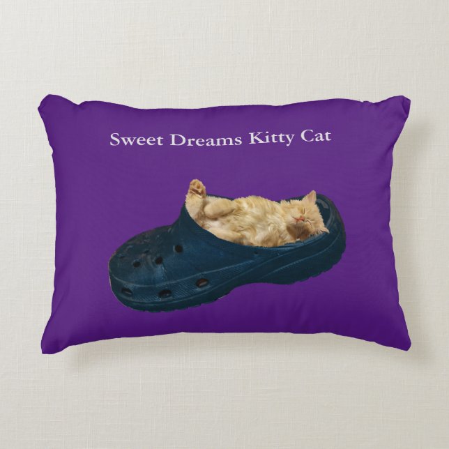 Sweet Dreams Kitty Cat, dekoratives Kissen (Vorderseite)
