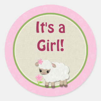 Sweet Dreams LAMB Baby Showaufkleber SDK#3 Runder Aufkleber
