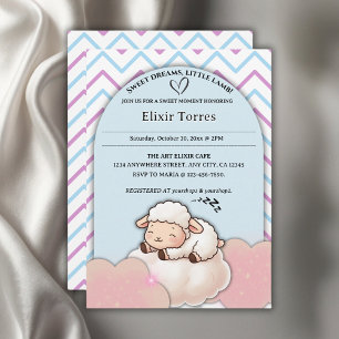Sweet Dreams Little Lamb Niedlich Kawaii Babydusch Einladung