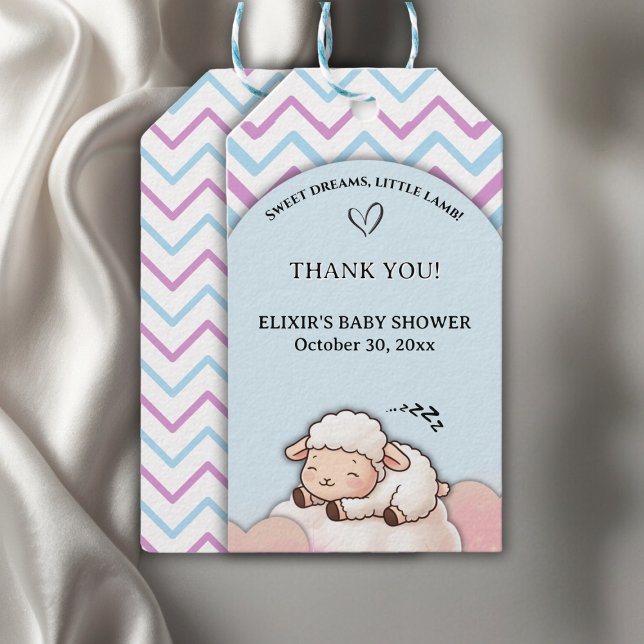 Sweet Dreams Little Lamb Niedlich Kawaii Babydusch Geschenkanhänger (Von Creator hochgeladen)