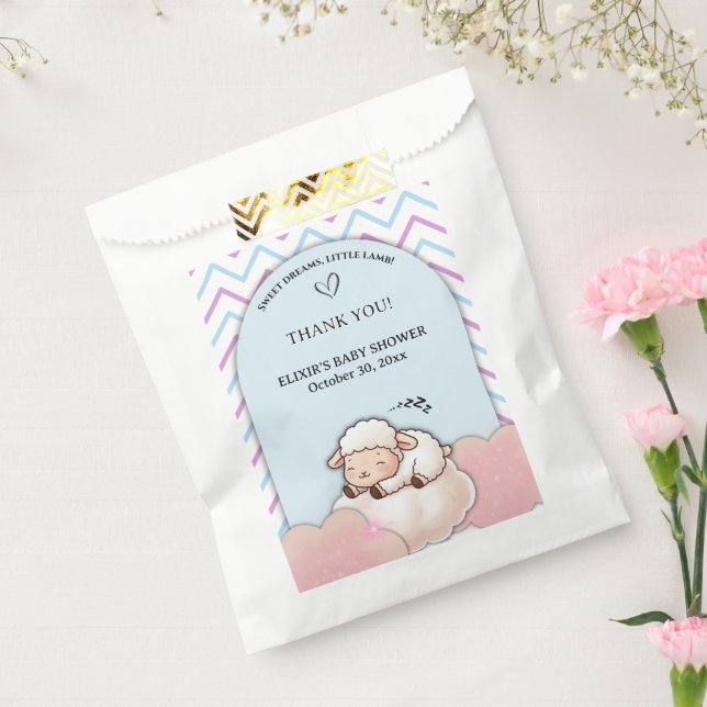 Sweet Dreams Little Lamb Niedlich Kawaii Babydusch Geschenktütchen (Versiegelt)