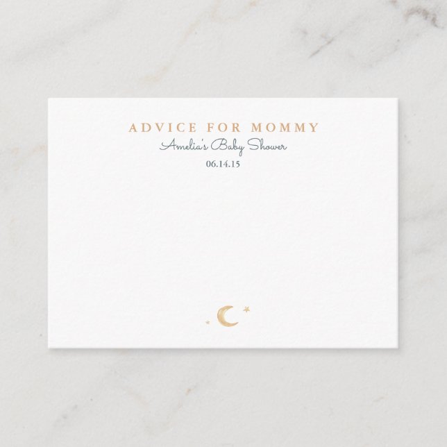 Sweet Dreams | Mommy Advice Cards Hinweiskarte (Vorderseite)