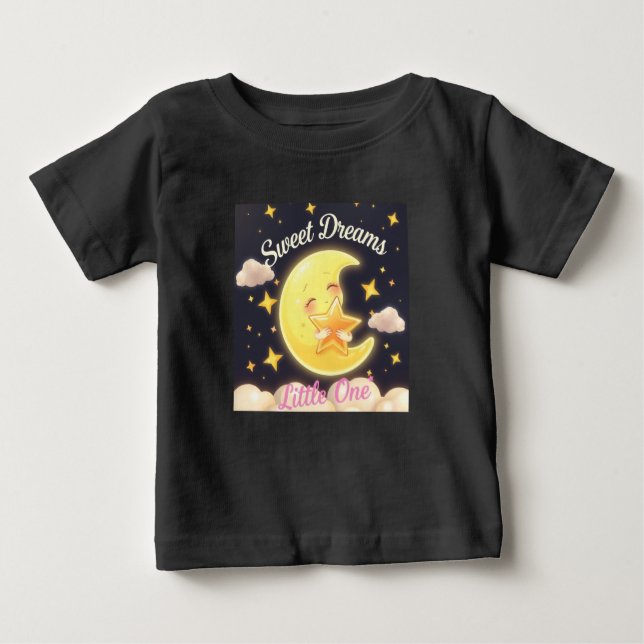 Sweet Dreams Moon & Stars Baby Shirt Design (Vorderseite)
