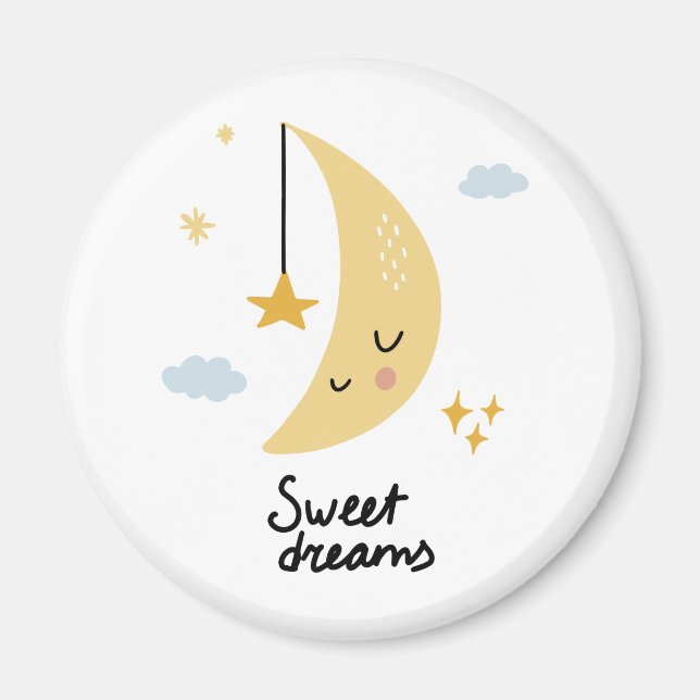 Sweet Dreams Moon & Stars Magnet (Vorne)
