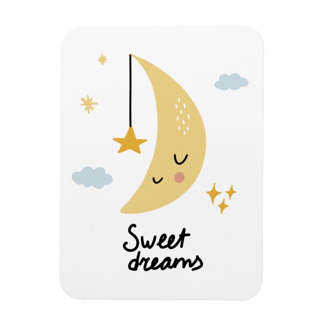 Sweet Dreams Moon & Stars Magnet (Vertikal)
