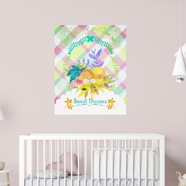 Sweet Dreams Nesting Bird. Poster (Kinderzimmer 2)