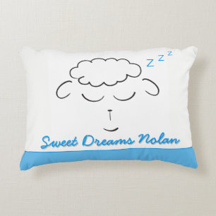 Sweet Dreams niedliches Lamm personalisiert mit Ge Dekokissen