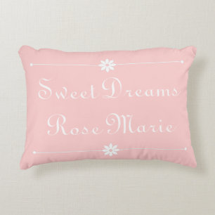 Sweet Dreams on Baby Pink Personalisiert Zierkissen
