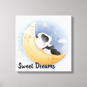 Sweet Dreams Panda Bear Canvas Print Leinwanddruck