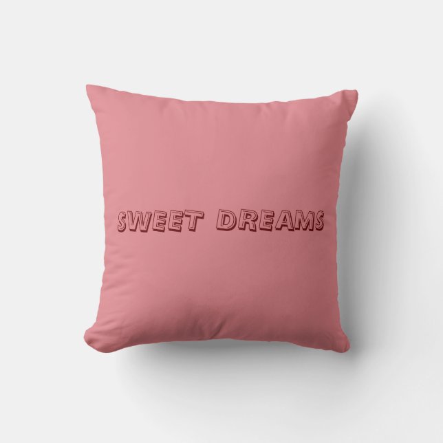 Sweet Dreams Pink Girly Chic Girls Zimmerdekor Kissen (Vorderseite)