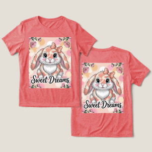 Sweet Dreams Pink Peach Bunny Camouflage Tri-Blend Shirt