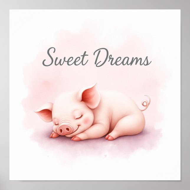 Sweet Dreams Schlafen - Gläschen Kinderzimmer Kuns Poster (Vorne)
