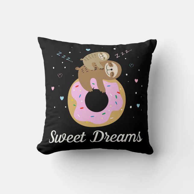 Sweet Dreams Sloths Kissen (Vorderseite)