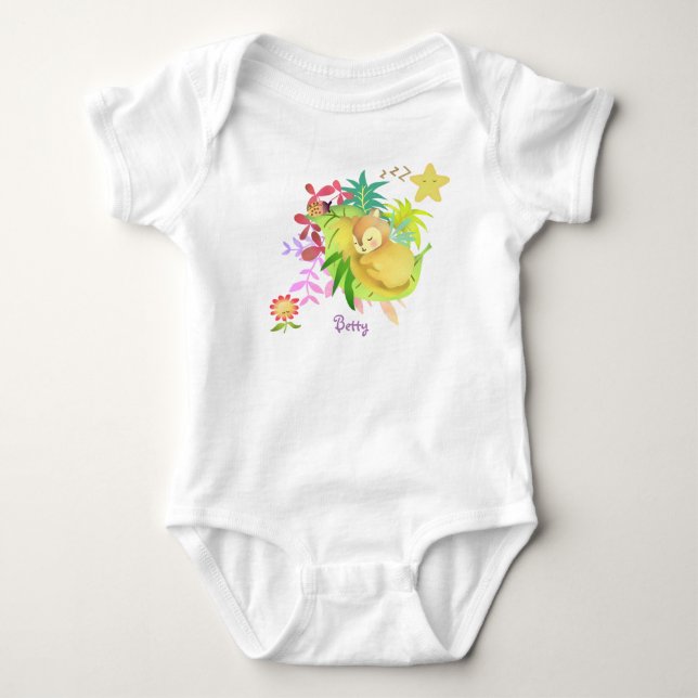 Sweet Dreams Squirrel Baby Bodysuit Strampler (Vorderseite)