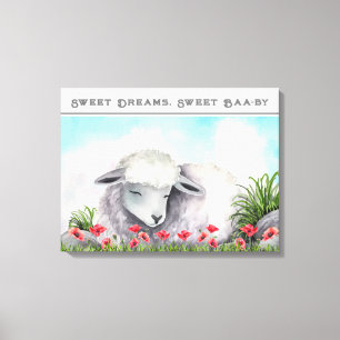 Sweet Dreams, Sweet Baa by   Lamm-Leinwand Art Leinwanddruck