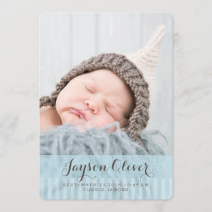 Sweet Dreams Two Foto Moderne Geburtsankündigung Ankündigung