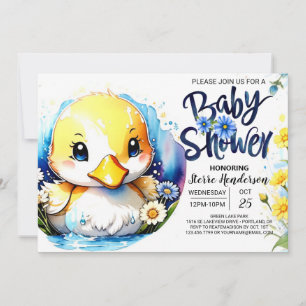 Sweet Duckling Parade Baby Dusche Einladung