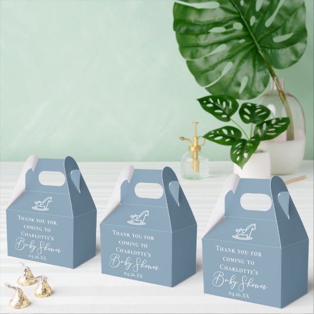 Sweet Dusty Blue Personalisiert Baby Dusche Geschenkschachtel (Zahlreiche)