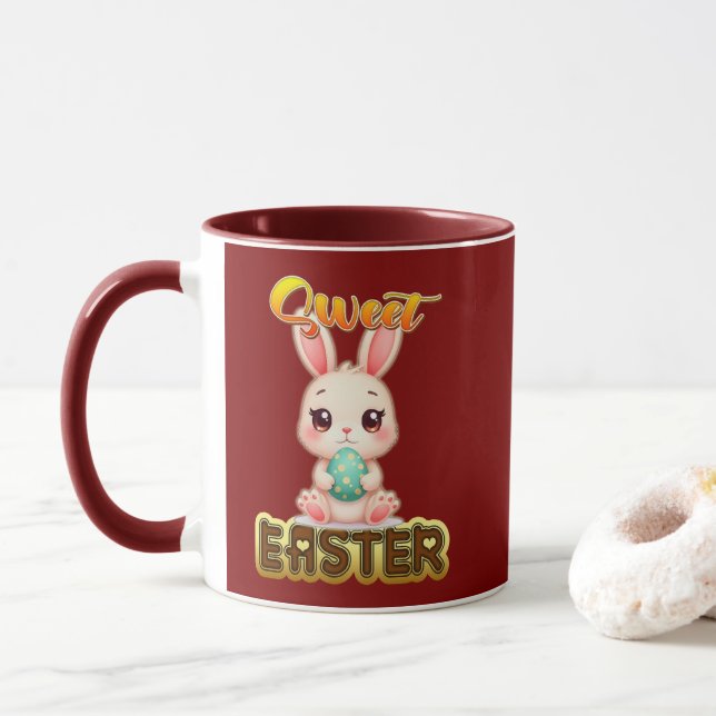 Sweet Easter Bunny – Cute Chocolate - caneca Tasse (Mit Donut)