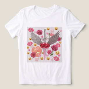 Sweet & Edgy Dagger T-Shirt 🗡️ 🍒 Tri-Blend Shirt