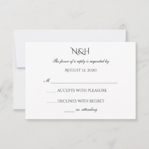 Sweet Elegance RSVP Card Karte