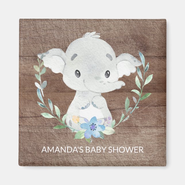 Sweet Elephant Baby Dusche Gefallen Magnet (Vorne)
