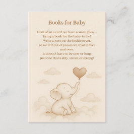 Sweet Elephant Baby Shower Enclosure Card Begleitkarte