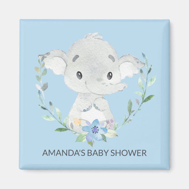 Sweet Elephant Baby Shower Fevor Magnet (Vorne)