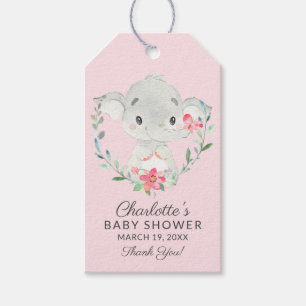 Sweet Elephant Baby Shower Gefallen Tag Geschenkanhänger