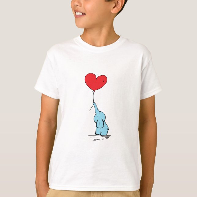 Sweet Elephant Liebe Kinder T-Shirt (Vorderseite)