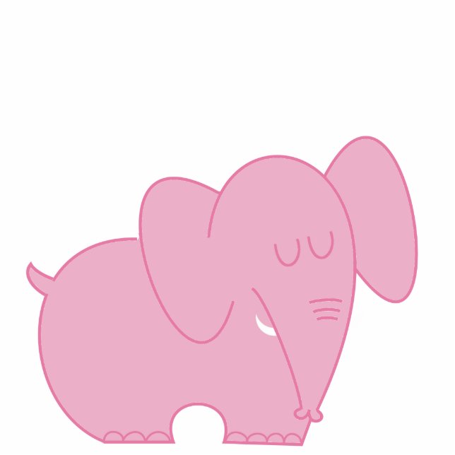 Sweet Elephant (Pink) Freistehende Fotoskulptur (Vorne)