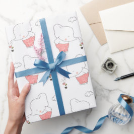 Sweet Elephant Seamless Pattern Design  Geschenkpapier