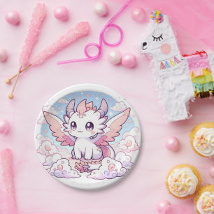 Sweet Enchanted Dragon Baby Shower Pappteller