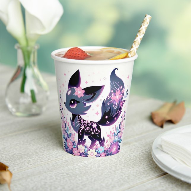Sweet Enchanted Fox Baby Shower Pappbecher (In Situ)