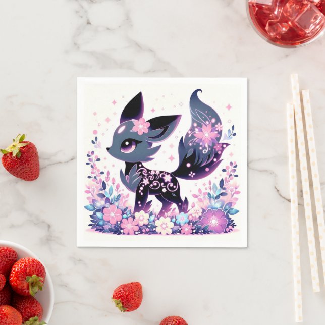 Sweet Enchanted Fox Baby Shower Serviette (Beispiel)