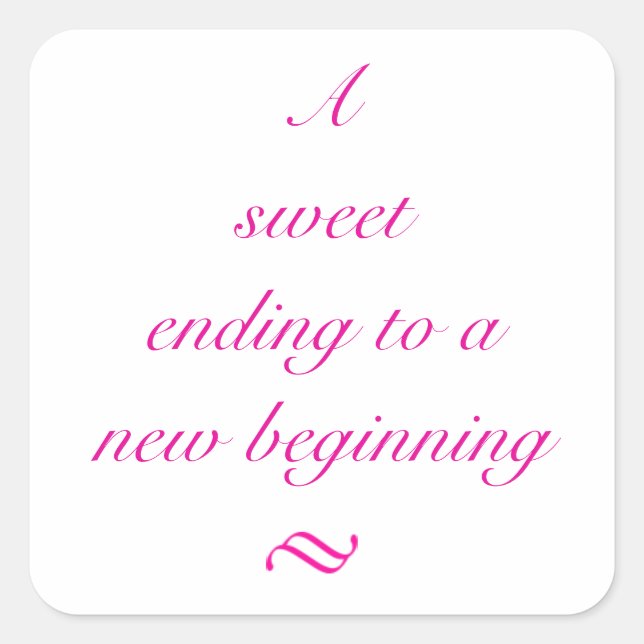 Sweet Ending Sticker (Vorderseite)