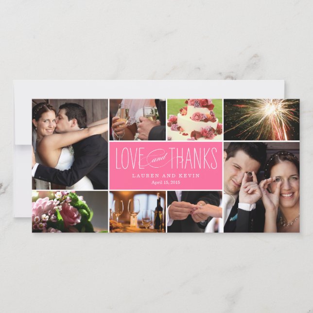 Sweet Erinnerungen Hochzeit danke Ihnen Foto Cards (Vorderseite)