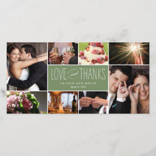 Sweet Erinnerungen Hochzeit danke Ihnen Foto Cards