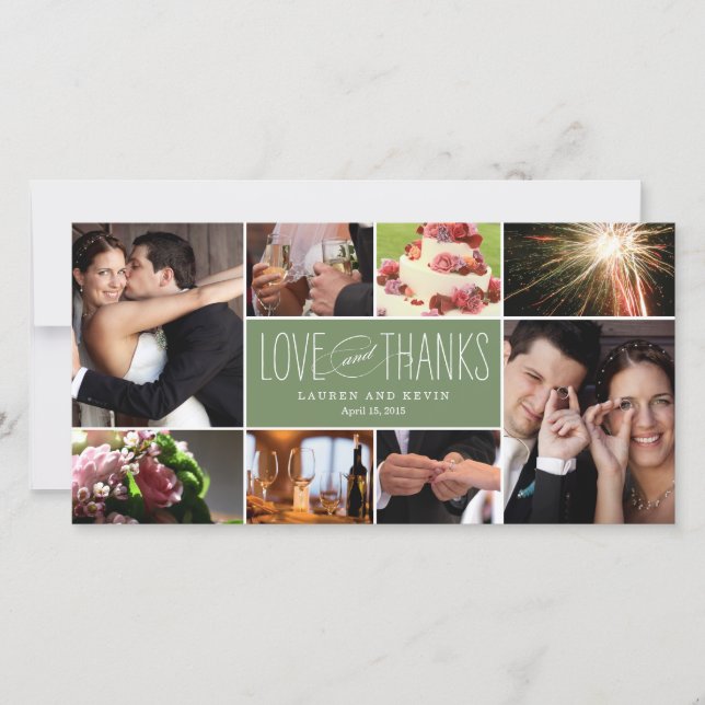 Sweet Erinnerungen Hochzeit danke Ihnen Foto Cards (Vorderseite)