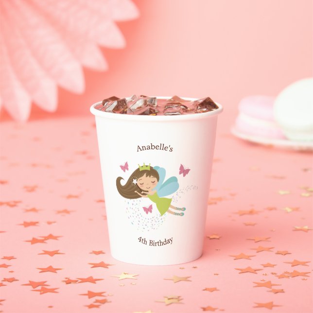 Sweet Fairy Princess Girl's Birthday Pappbecher (Insitu)