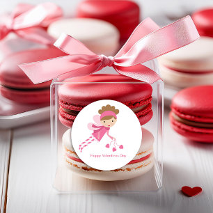 Sweet Fairy Valentinstag Runder Aufkleber