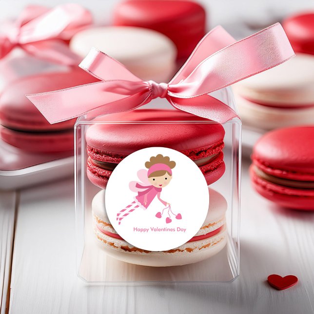Sweet Fairy Valentinstag Runder Aufkleber (Von Creator hochgeladen)