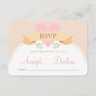 Sweet Fairytale Wedding RSVP Karte
