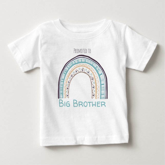 Sweet farbenfroher Regenbogen Großbruder offenbare Baby T-shirt (Vorderseite)