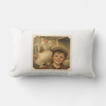 Sweet Farm Boy Chicken Pillow