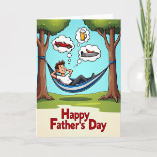 Sweet Fathers Day Hammock Card Karte
