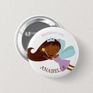 Sweet Fee Princess "Birthday Girl" Personalisiert Button