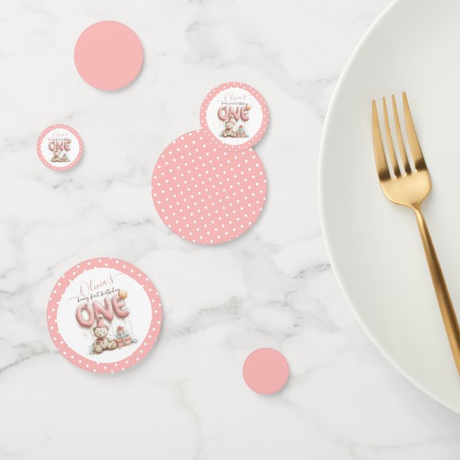 Sweet First Birthday with Teddy Bear  Konfetti (Gruppe)