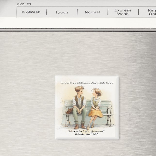 Sweet First Date Coffee Confession Magnet (Von Creator hochgeladen)