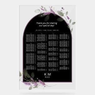 Sweet Floral Arch Wedding Chart Llac ID998 Acrylschild